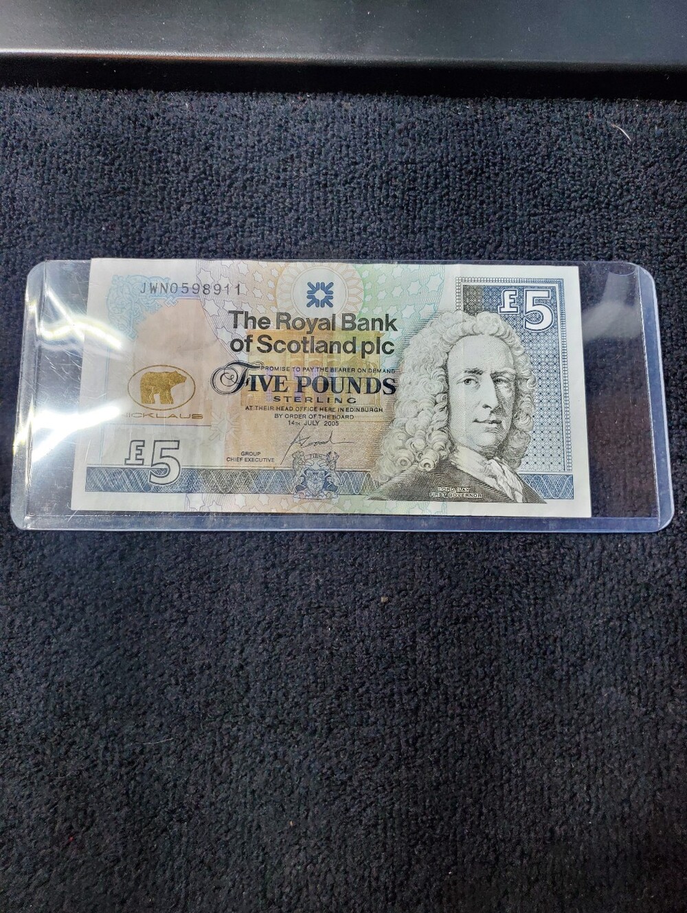 2005 Royal Bank of Scotland £5 Sterling Banknote Jack Nicklaus Commemorative JWN